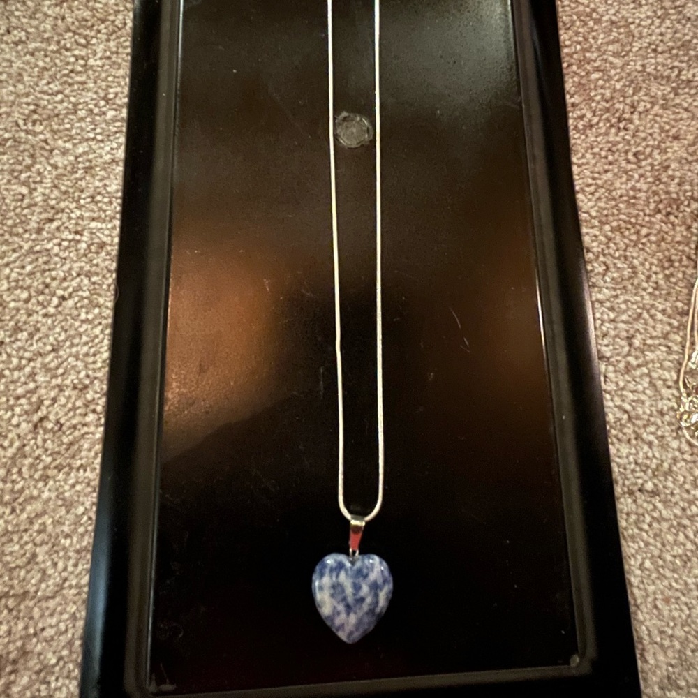 925 Sterling Silver chain with heart charm